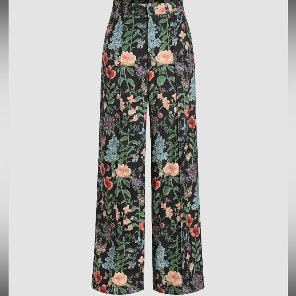 Floral Wide-Leg Women's Pants